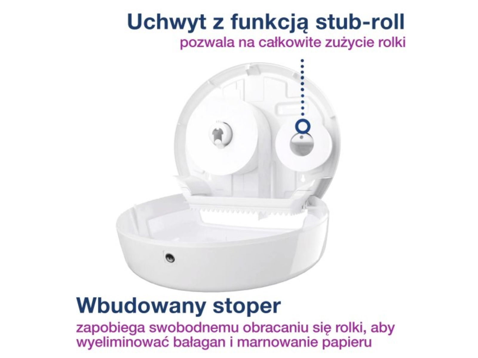 Dozownik papieru toaletowego T1 Tork 554000 Biały